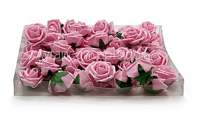 Small Baby Pink Foam Rose on stick Small Baby Pink Foam Rose on stick
