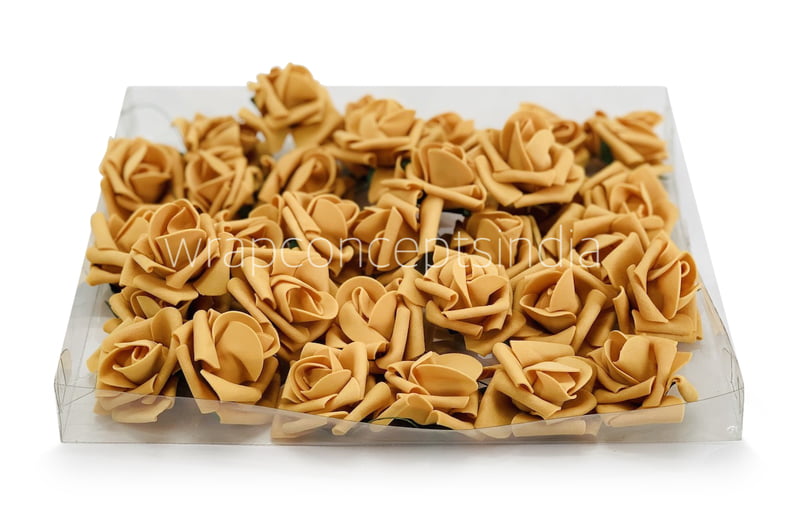 Small Tan Foam Rose on stick Small Tan Foam Rose on stick