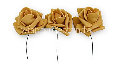 Small Tan Foam Rose on stick Small Tan Foam Rose on stick