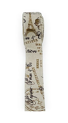 Abstract Print Jute Burlap Ribbon