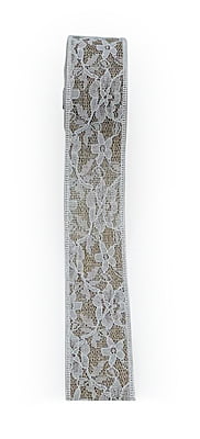 Natural Jute Ribbon with Net Lace
