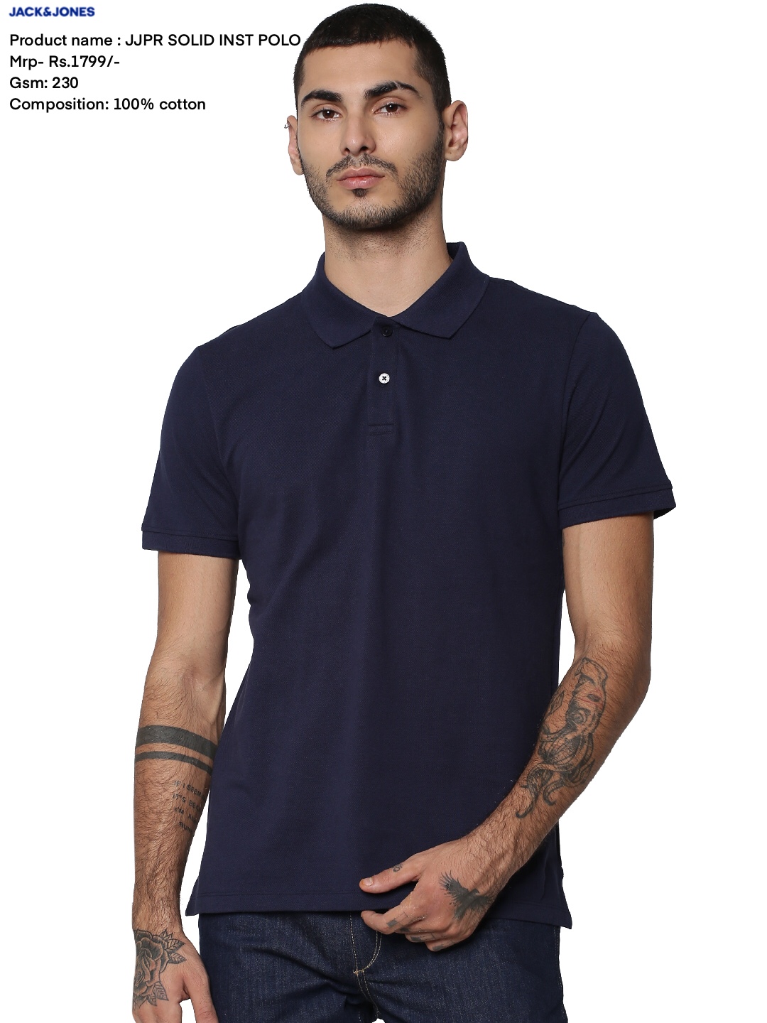 Jac & Jones  Plain Polo T- shirt