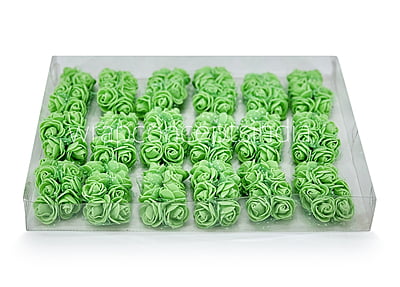 Green Foam Rose with Net on stick Green Foam Rose with Net on stick