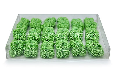 Green Foam Rose with Net on stick Green Foam Rose with Net on stick