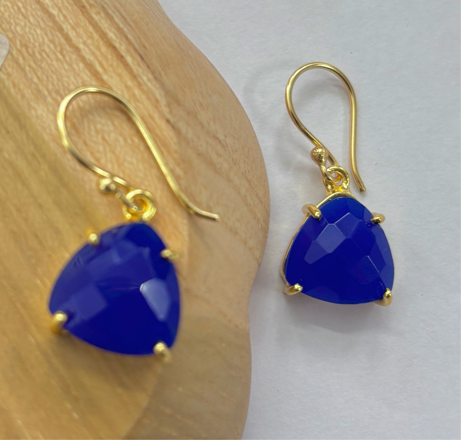 Triangle Checker Cut Earring