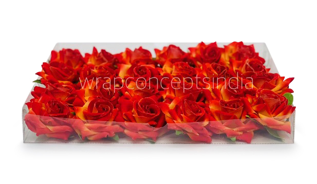 Rose With Leaves - Burnt Orange