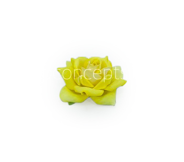 Rose With Leaves - Yellow