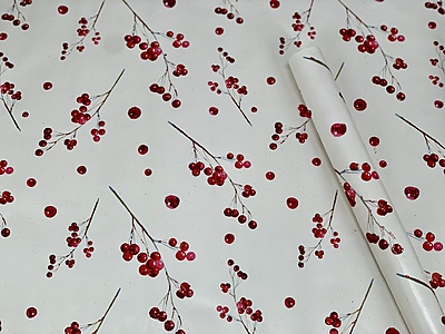 Festive Red Berry Gift Wrap