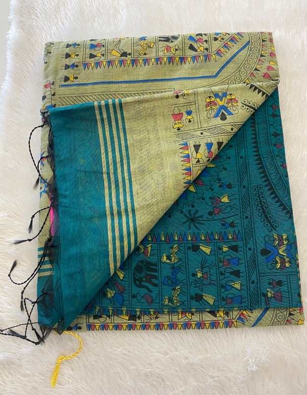 Veeksha - The Cotton Saree with Warli Art SWS108 Veeksha - The Cotton Saree with Warli Art SWS108