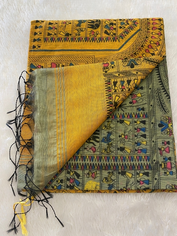 Veeksha - The Cotton Saree with Warli Art SWS108 Veeksha - The Cotton Saree with Warli Art SWS108