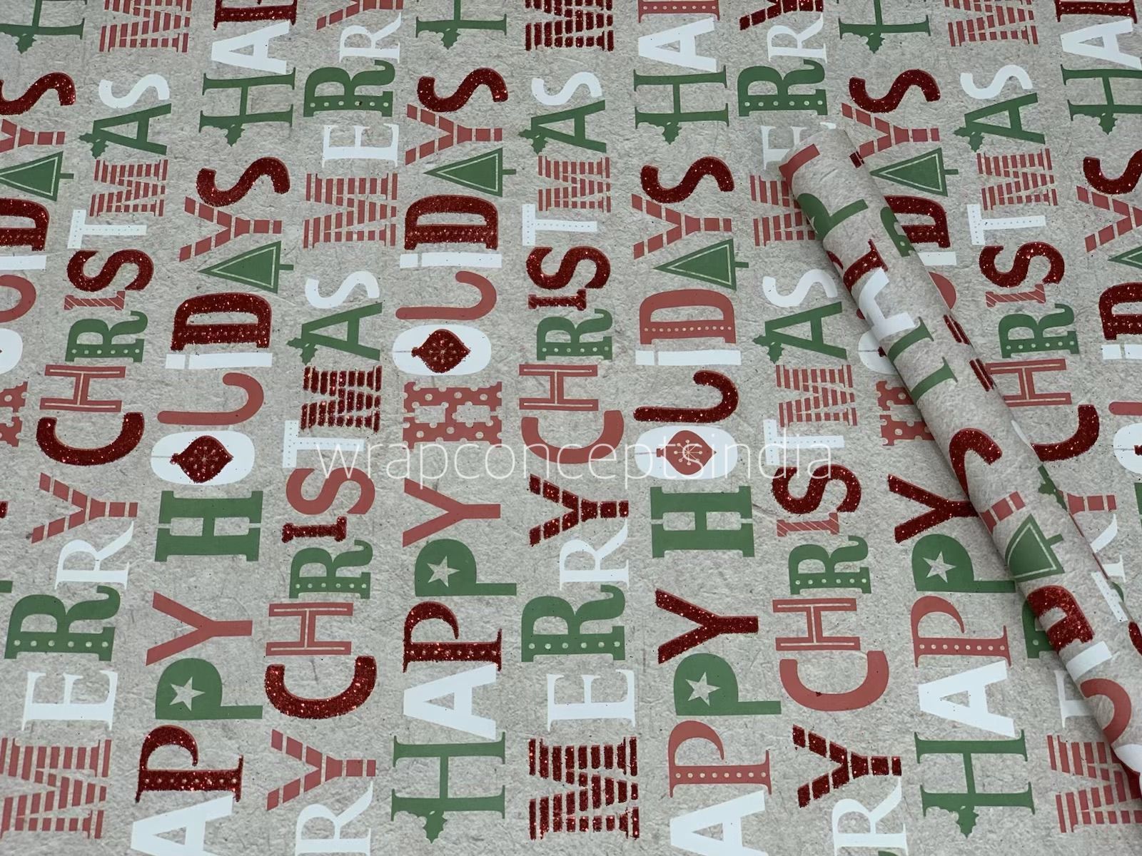 Rustic Beige Christmas Gift Wrap