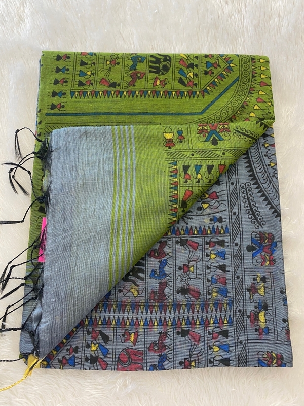 Veeksha - The Cotton Saree with Warli Art SWS109 Veeksha - The Cotton Saree with Warli Art SWS109
