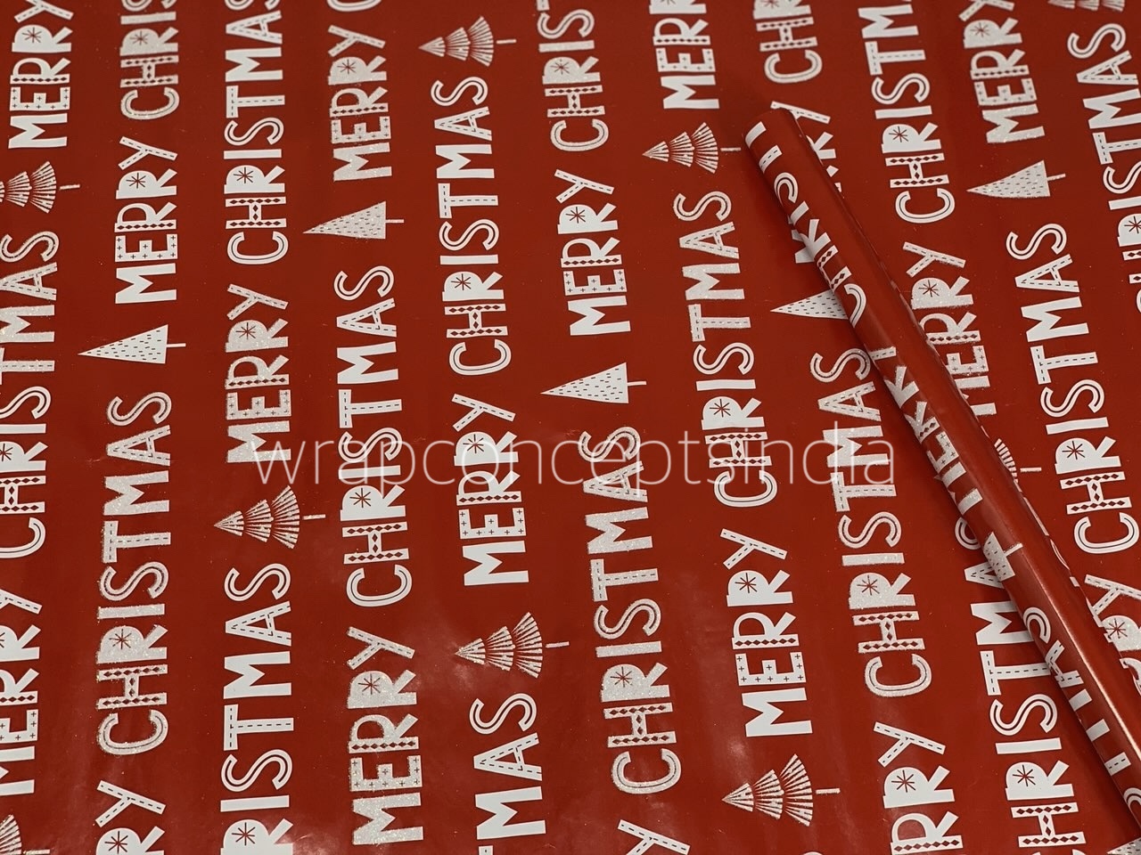 Festive Red Merry Christmas Gift Wrap