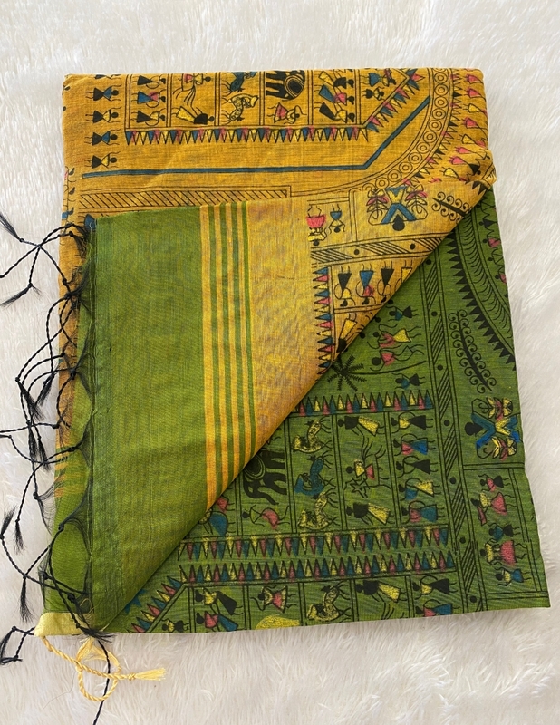 Veeksha - The Cotton Saree with Warli Art SWS109 Veeksha - The Cotton Saree with Warli Art SWS109