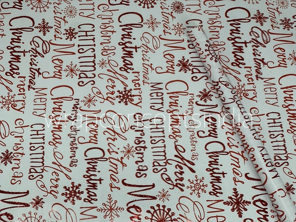 White Merry Christmas Gift Wrap