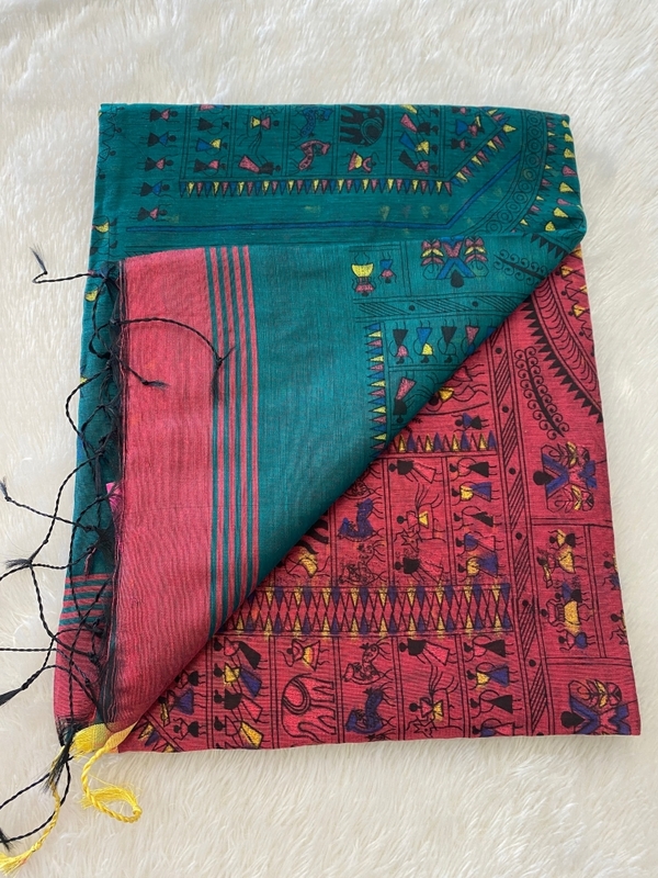 Veeksha - The Cotton Saree with Warli Art SWS109 Veeksha - The Cotton Saree with Warli Art SWS109