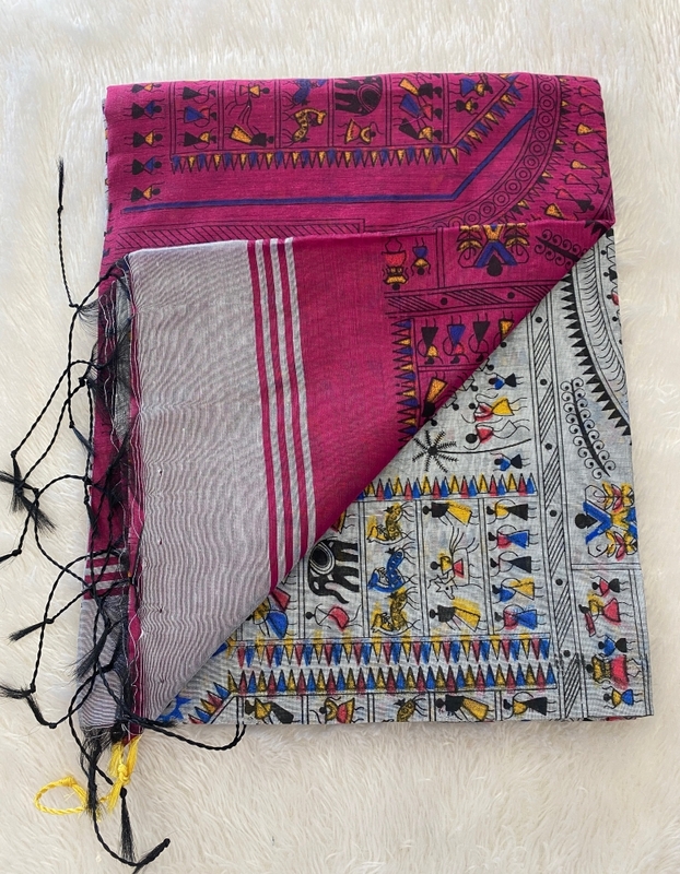 Veeksha - The Cotton Saree with Warli Art SWS109 Veeksha - The Cotton Saree with Warli Art SWS109