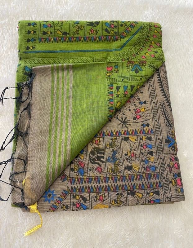 Veeksha - The Cotton Saree with Warli Art SWS109 Veeksha - The Cotton Saree with Warli Art SWS109