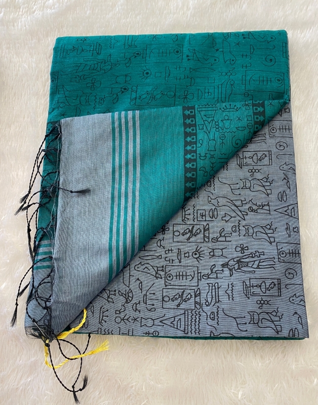 Veeksha - The Cotton Saree with Madhubani Art SWS110 Veeksha - The Cotton Saree with Madhubani Art SWS110