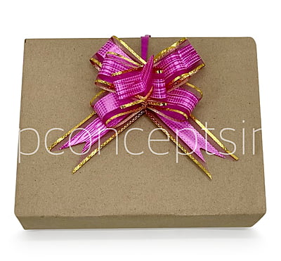 Print & Gold Pull Bows - 30mm Print & Gold Pull Bows - 30mm