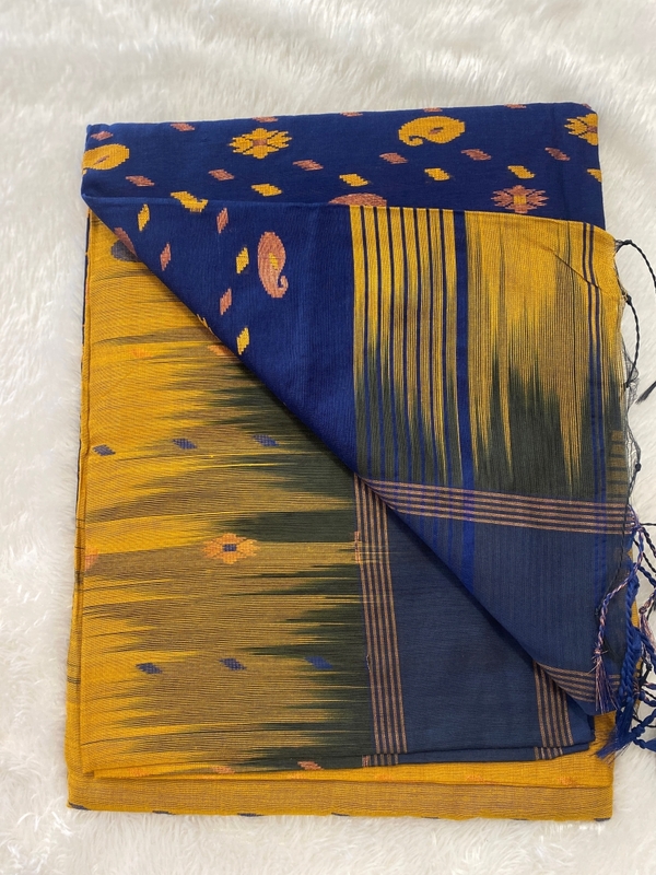 Veeksha - The Cotton Saree with Ikkat Border SWS113 Veeksha - The Cotton Saree with Ikkat Border SWS113