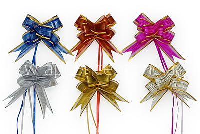 Print & Gold Pull Bows - 30mm Print & Gold Pull Bows - 30mm