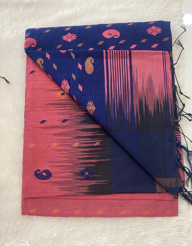 Veeksha - The Cotton Saree with Ikkat Border SWS112 Veeksha - The Cotton Saree with Ikkat Border SWS112