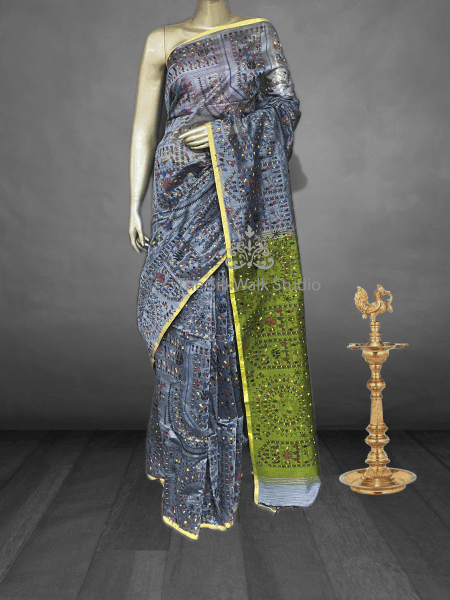 Veeksha - The Cotton Saree with Warli Art SWS109 Veeksha - The Cotton Saree with Warli Art SWS109