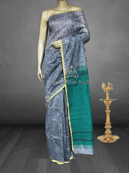 Veeksha - The Cotton Saree with Madhubani Art SWS110 Veeksha - The Cotton Saree with Madhubani Art SWS110