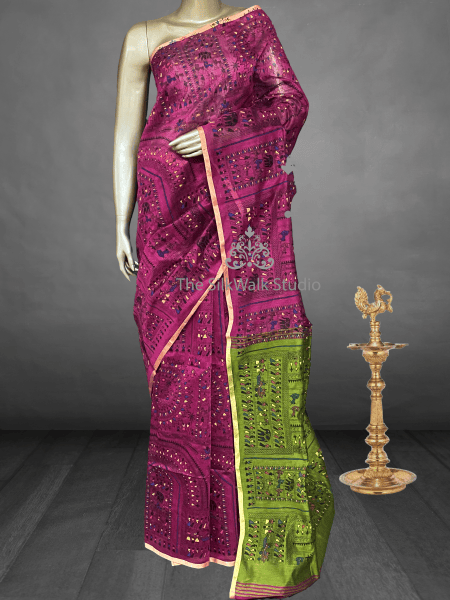 Veeksha - The Cotton Saree with Warli Art SWS108 Veeksha - The Cotton Saree with Warli Art SWS108