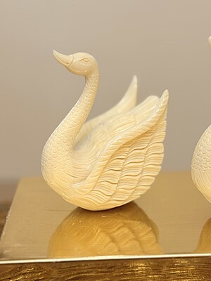 Ivory Look-Alike Swan Pair