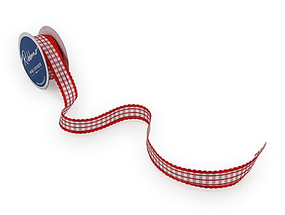 Gingham Ribbon with Scalloped Edges