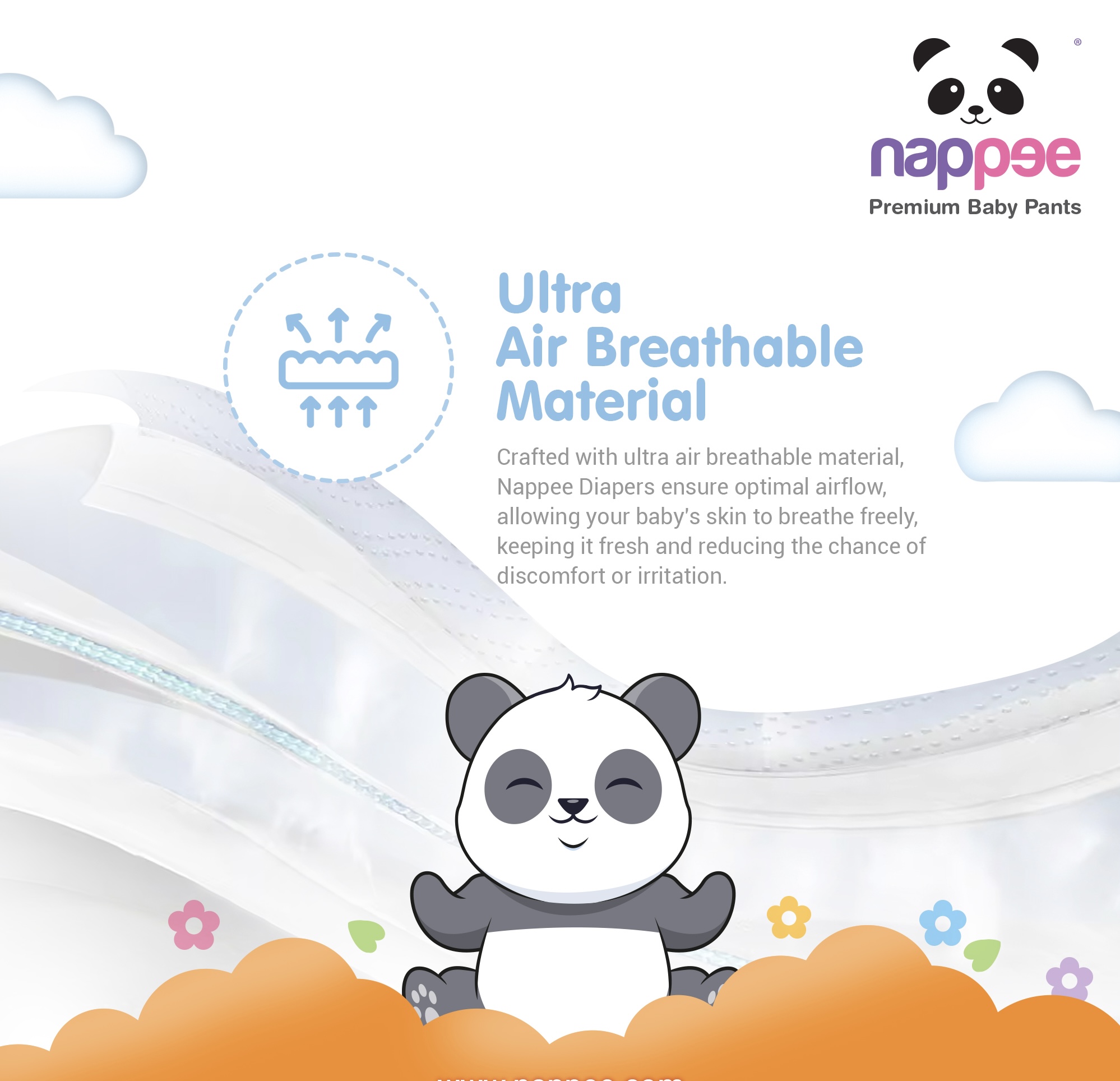 Nappee - Premium Baby Diaper - Extra Large - 48pcs (Pant Type / Pull-ups Type) Nappee - Premium Baby Diaper - Extra Large - 48pcs (Pant Type / Pull-ups Type)