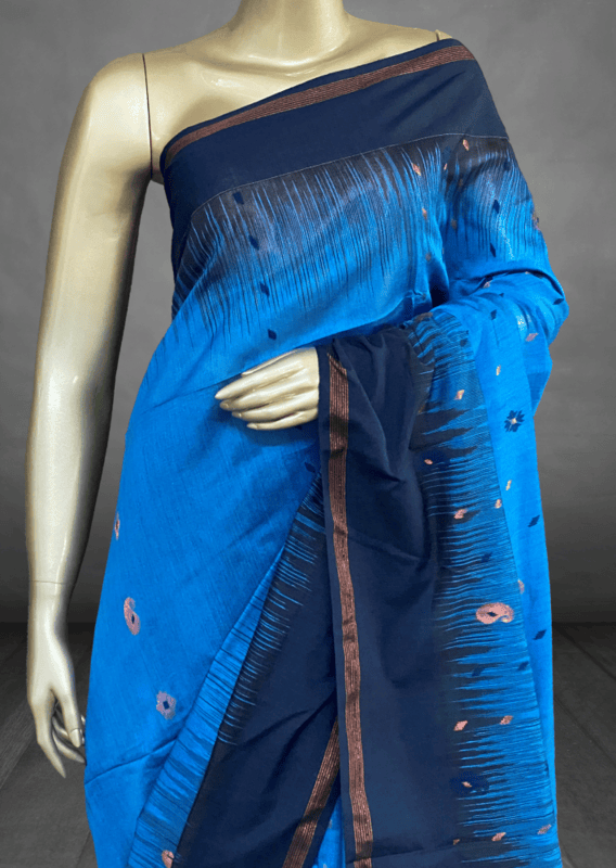 Veeksha - The Cotton Saree with Ikkat Border SWS113 Veeksha - The Cotton Saree with Ikkat Border SWS113