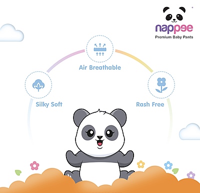 Nappee Premium - Newborn Jumbo pack- Tape/ Velcro - 72pc (Upto 5kg) Nappee Premium - Newborn Jumbo pack- Tape/ Velcro - 72pc (Upto 5kg)
