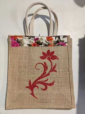 Jute bags flower print