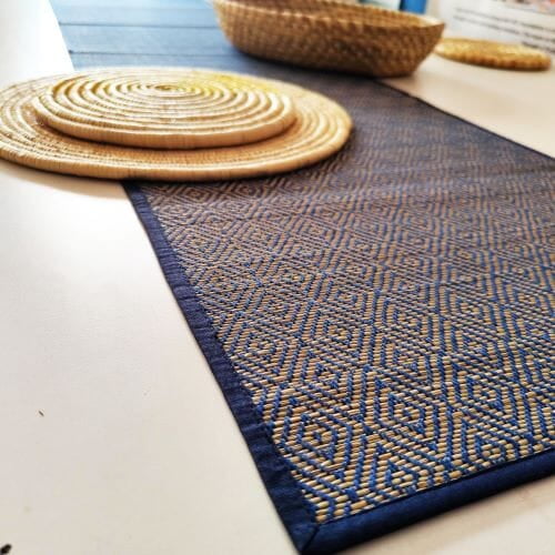 Madur Blue Rhombus Runner Madur Blue Rhombus Runner
