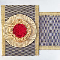 Madur Blue Honey Comb Runner Madur Blue Honey Comb Runner