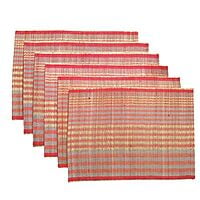 Natural & Red Table Mat (Set of 6)