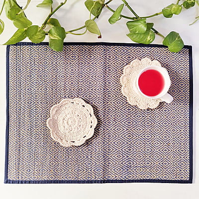 Madur Blue Rhombus Table Mat (Set of 6)
