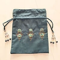 Zardozi Solid Base Potli Bag