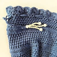 Crochet Blue Potli Bags