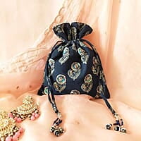Zardozi Block Printed Potli Bag