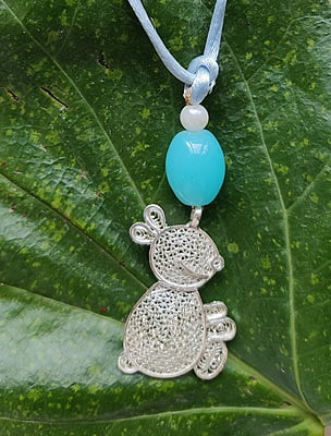 Silver Bunny Lumba Rakhi Silver Bunny Lumba Rakhi