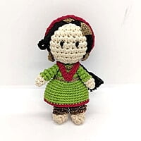 Crochet Kashmiri Miniature Figurine Crochet Kashmiri Miniature Figurine