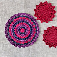 Crochet Multicolour Trivet
