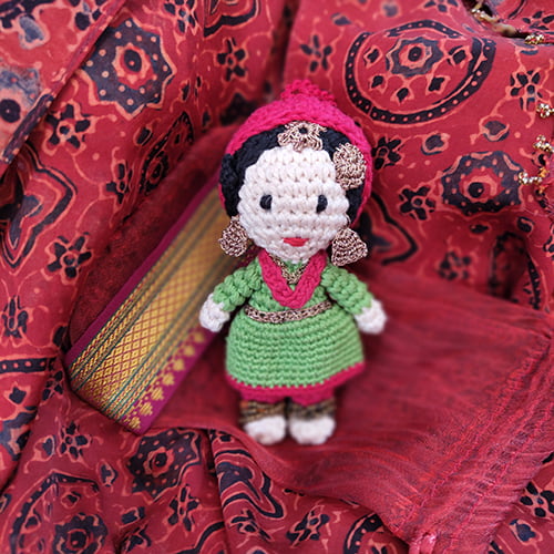 Crochet Kashmiri Miniature Doll Crochet Kashmiri Miniature Doll