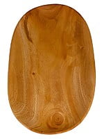 Wooden Natural oval tray for serving food, tea, coffee and toast || Home and Kitchen || 11 inches * 5 inches