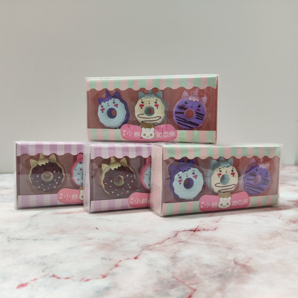 3 Pc Donut Eraser 3 Pc Donut Eraser