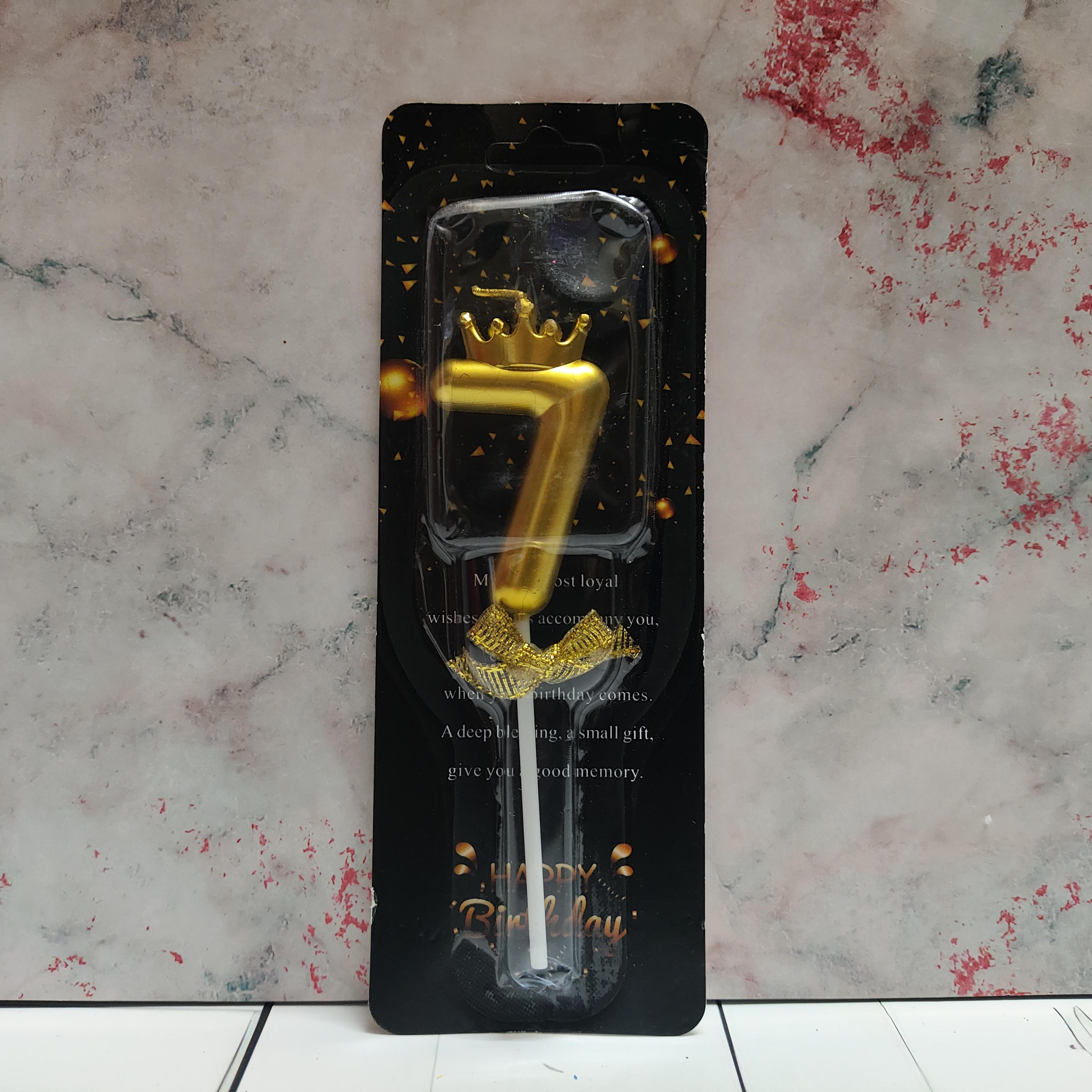 Number 7 Crown Party Candle Number 7 Crown Party Candle